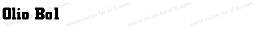 Olio Bold字体转换